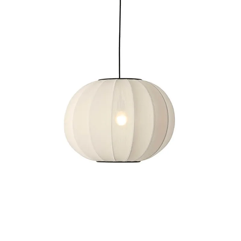 Clearance Knit-Wit Ø45 rund pendel, pearl hvid Hvide Lamper|Spisebordslamper