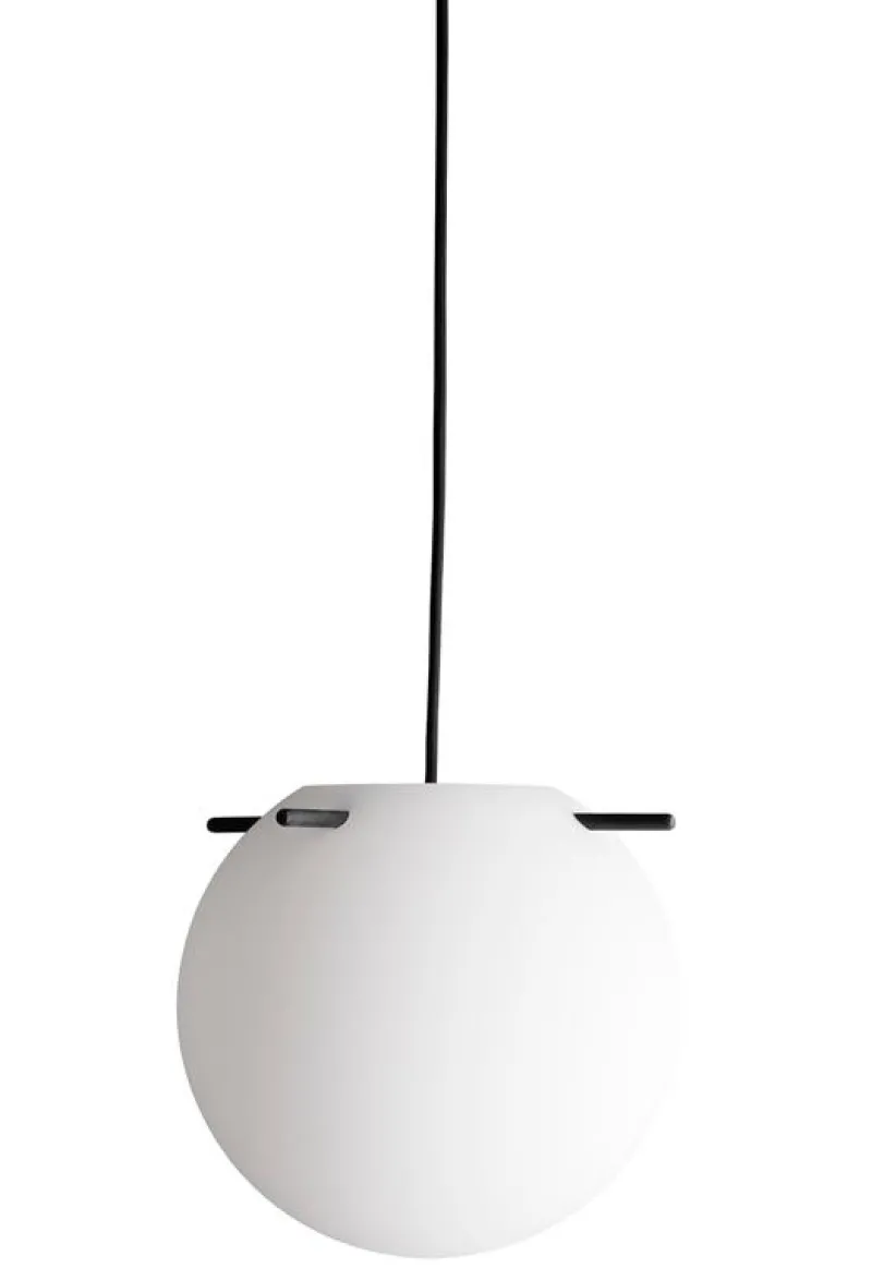 New Koi pendel Ø25, opal/sort Hvide Lamper|Glas Lamper