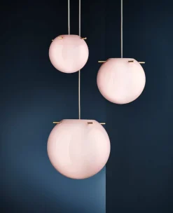 Online Koi pendel Ø19, rosa/messing Messinglamper|Glas Lamper