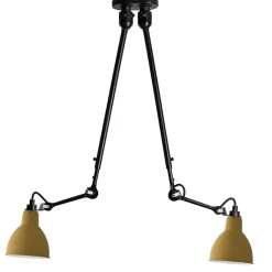 Online No 302 Double loftlampe, sort/gul Industrielle Lamper