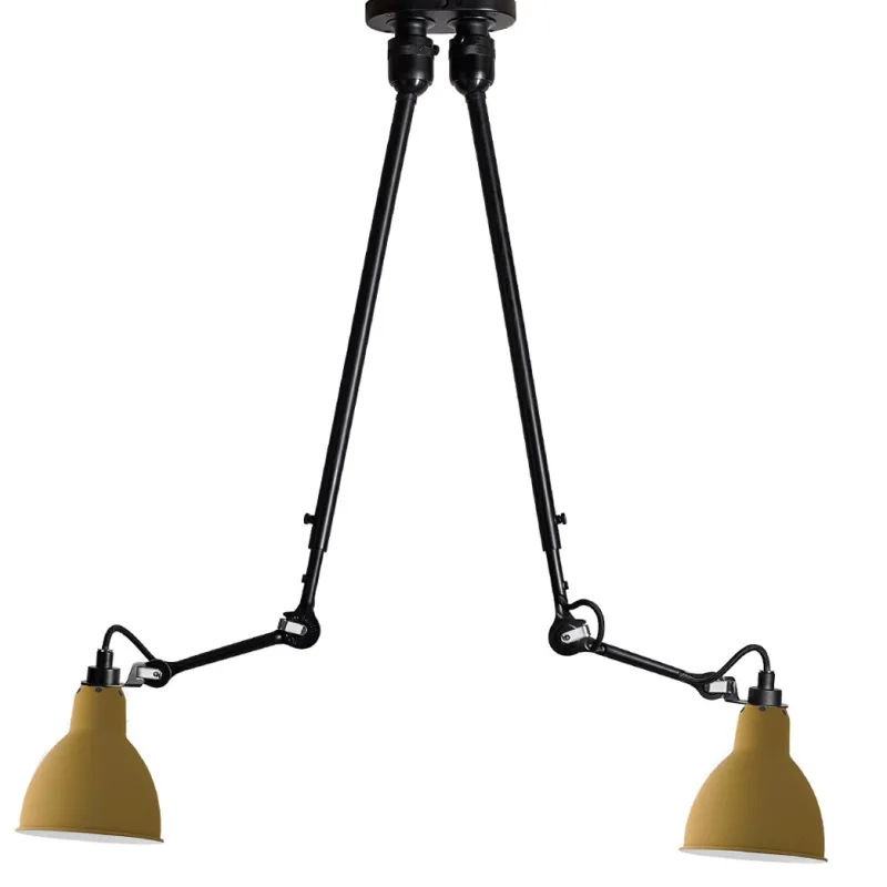 Online No 302 Double loftlampe, sort/gul Industrielle Lamper