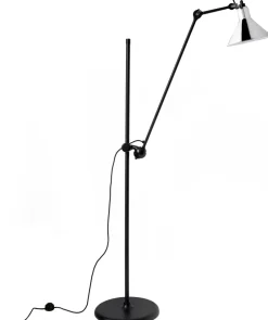 Clearance No 215 gulvlampe, sort/krom Standerlamper|Industrielle Lamper