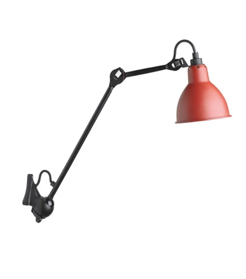 Sale No 222 væglampe, sort/rød Industrielle Lamper