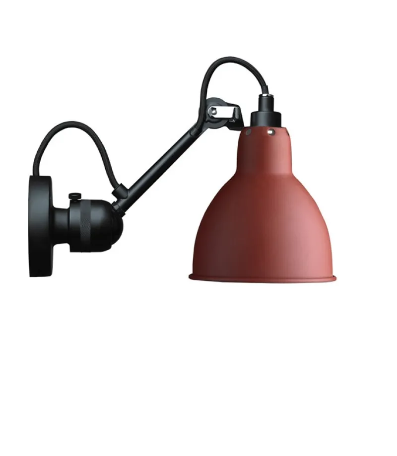 Sale No 304 Væglampe, sort/rød Industrielle Lamper|Stue Lamper