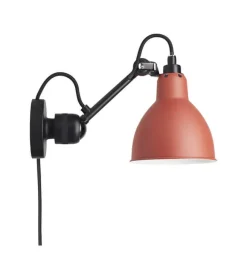 Best No 304CA væglampe, sort/rød Industrielle Lamper|Kontorlamper
