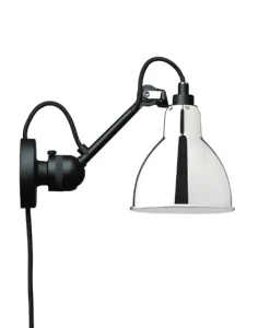 Outlet No 304CA Væglampe, sort/krom Krom Lamper|Industrielle Lamper