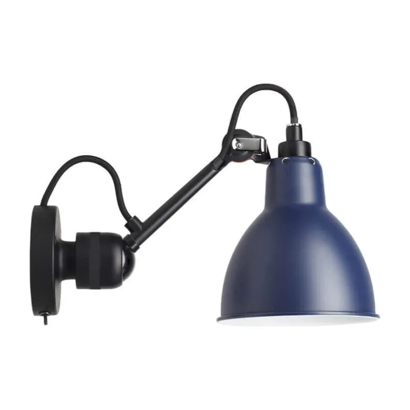 Sale No 304SW væglampe, sort/blå Industrielle Lamper|Stue Lamper