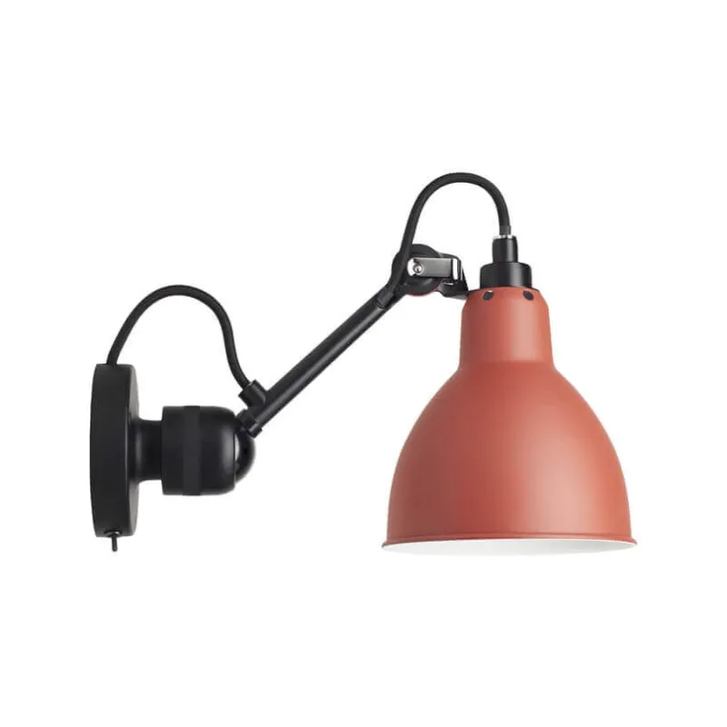 Best No 304SW væglampe, sort/rød Industrielle Lamper|Stue Lamper