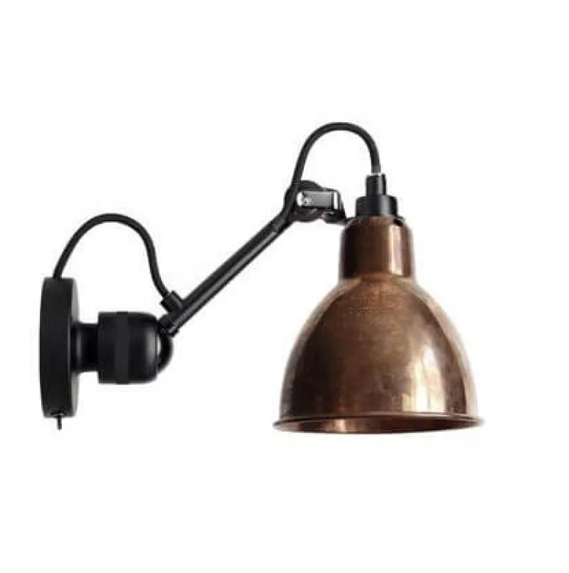 Online No 304SW væglampe, sort/rå kobber Kobberlamper|Industrielle Lamper