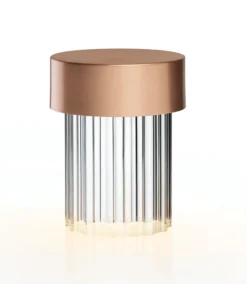 Last Order Bordlampe Riflet, satin kobber Kobberlamper