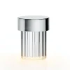 Outlet Last Order Bordlampe Riflet, rustfrit stål Glas Lamper|Transportable Lamper