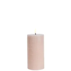 Outlet LED bloklys, Beige, Rustic, 7,8x15 cm Lamper Til Reol|Led Stearinlys