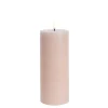 Discount LED bloklys, Beige, Rustic, 7,8x20 cm Lamper Til Reol|Led Stearinlys