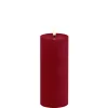 Hot LED bloklys, Carmine red, Rustic, 7,8x20cm Lamper Til Reol|Led Stearinlys