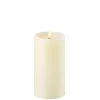 Sale LED bloklys m/kant, Ivory, Smooth, 7,8x15 cm Lamper Til Reol|Led Stearinlys
