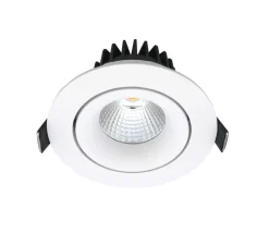Discount LED Downlight Tilt 12,7W, indbygning, dim-to-warm, mat hvid Spotlampe|Indbygningsspot Direkte I Isolering