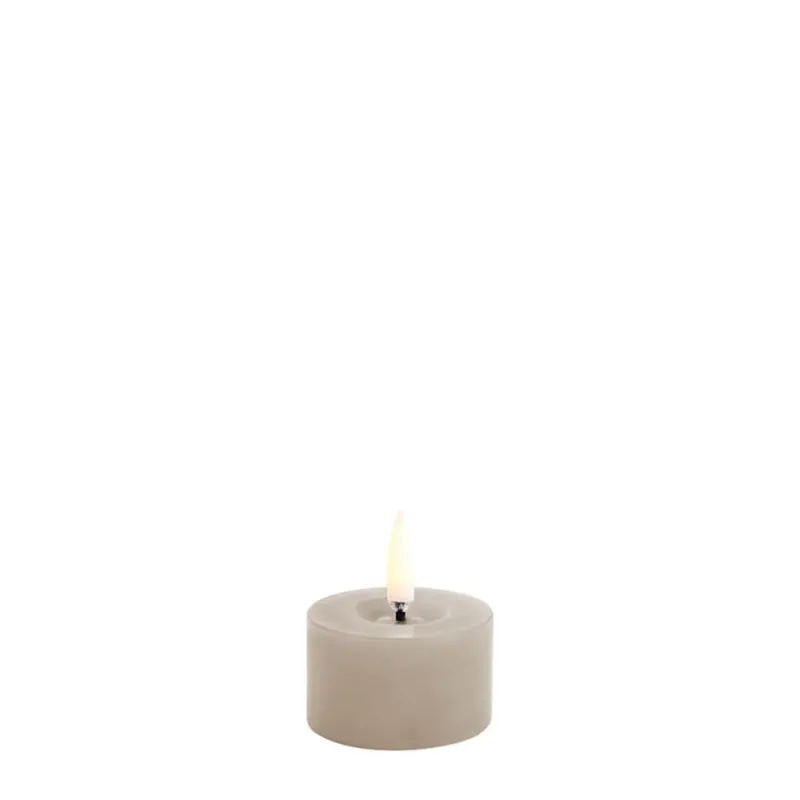 Online LED Smeltet bloklys, Sandstone, Smooth, 5x2,8 cm Lamper Til Reol|Led Stearinlys