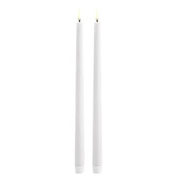 Discount LED stagelys, Nordic white, 2-pak, 2,3x32 cm Led Stearinlys