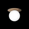 New Liila 1 large væglampe / loftlampe, mørk bronze/opal Glas Lamper|Vådrumslamper