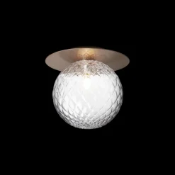 Clearance Liila 1 large væglampe / loftlampe, mørk bronze/klar Glas Lamper|Vådrumslamper