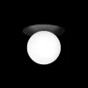 Liila 1 large væglampe / loftlampe, sort/opal Sorte Væglamper|Glas Lamper