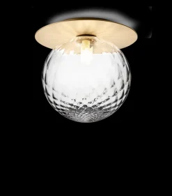 Best Liila 1 large væglampe / loftlampe IP44, nordic guld/klar Glas Lamper|Vådrumslamper