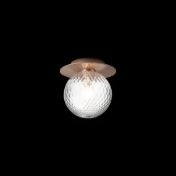 Clearance Liila 1 medium væglampe / loftlampe, mørk bronze/klar Glas Lamper|Vådrumslamper