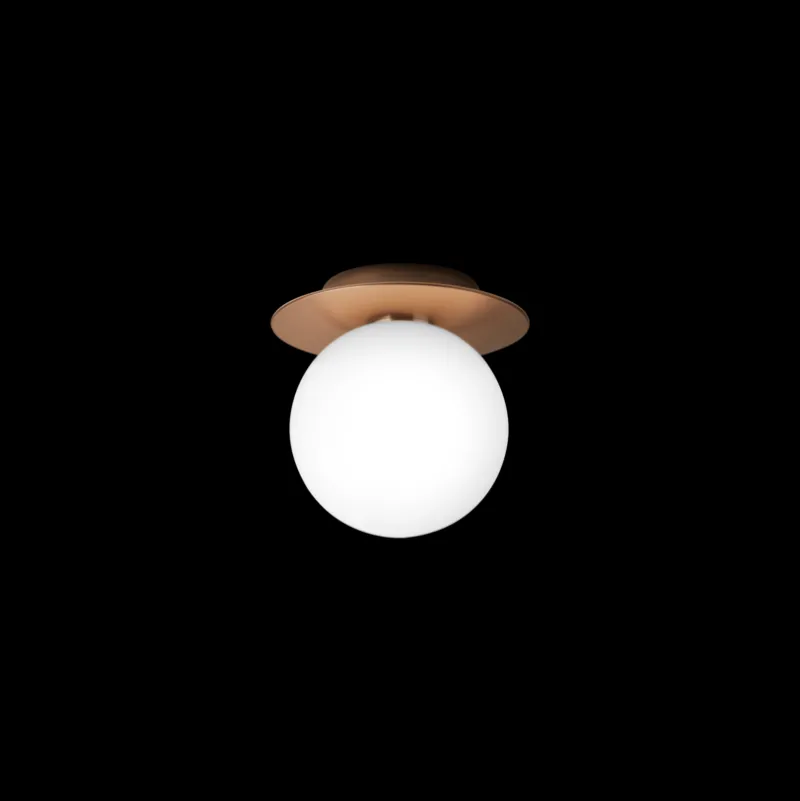 Online Liila 1 medium væglampe / loftlampe, mørk bronze/opal Glas Lamper|Vådrumslamper