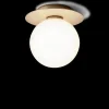 Liila 1 medium væglampe / loftlampe IP44, nordic guld/opal Glas Lamper|Vådrumslamper