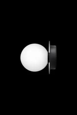Sale Liila 1 Small væglampe / loftlampe IP44, sort/opal Sorte Væglamper|Glas Lamper