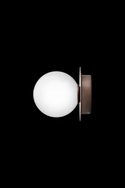 Liila 1 Small væglampe / loftlampe IP44, mørk bronze/opal Glas Lamper|Vådrumslamper