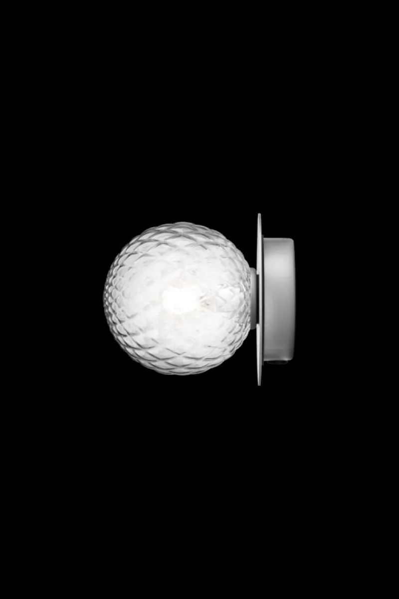 Outlet Liila 1 Small væglampe / loftlampe IP44, light silver/klar Glas Lamper|Vådrumslamper