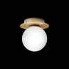 Sale Liila 1 Small væglampe / loftlampe IP44, nordic guld/opal Glas Lamper|Vådrumslamper
