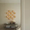 Sale Liila 12 væglampe / loftlampe, nordic guld/klar Glas Lamper|Væglamper