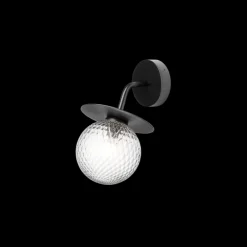Clearance Liila Outdoor væglampe, sort/klar Sorte Væglamper|Glas Lamper
