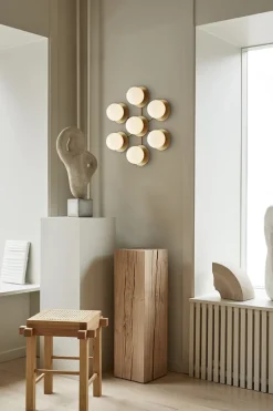 Sale Liila Star væglampe / loftlampe, nordic guld/opal Glas Lamper|Lampe Til Trappeopgang