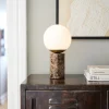 Best Lilly bordlampe marmor, brun Marmor Lamper|Glas Lamper