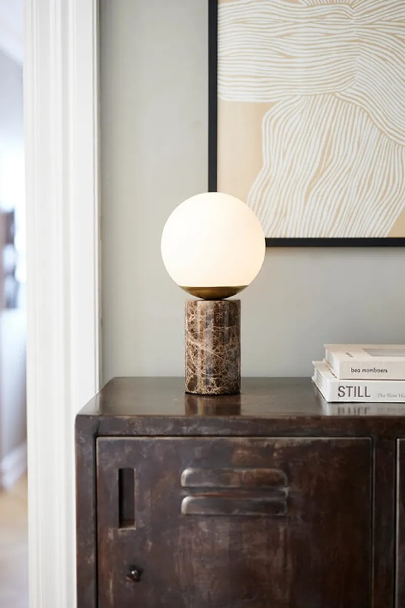 Best Lilly bordlampe marmor, brun Marmor Lamper|Glas Lamper