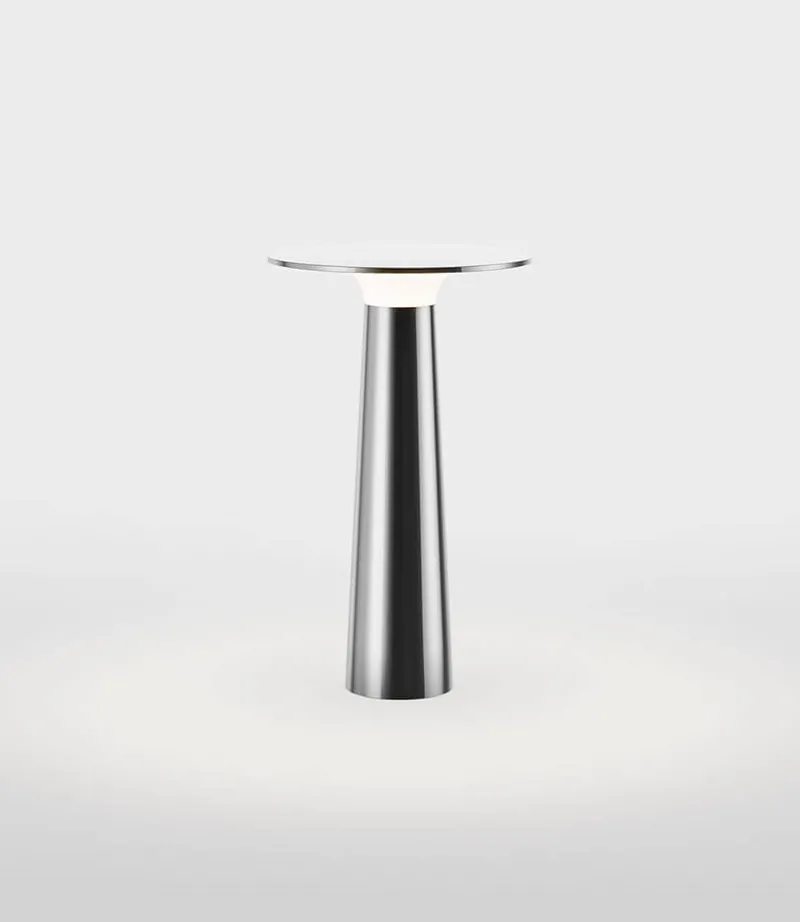 Lix batterilampe / bordlampe, krom Krom Lamper|Transportable Lamper