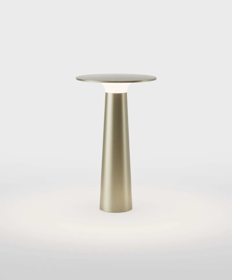 Online Lix batterilampe / bordlampe, true gold Transportable Lamper|Lamper Til Sofabord