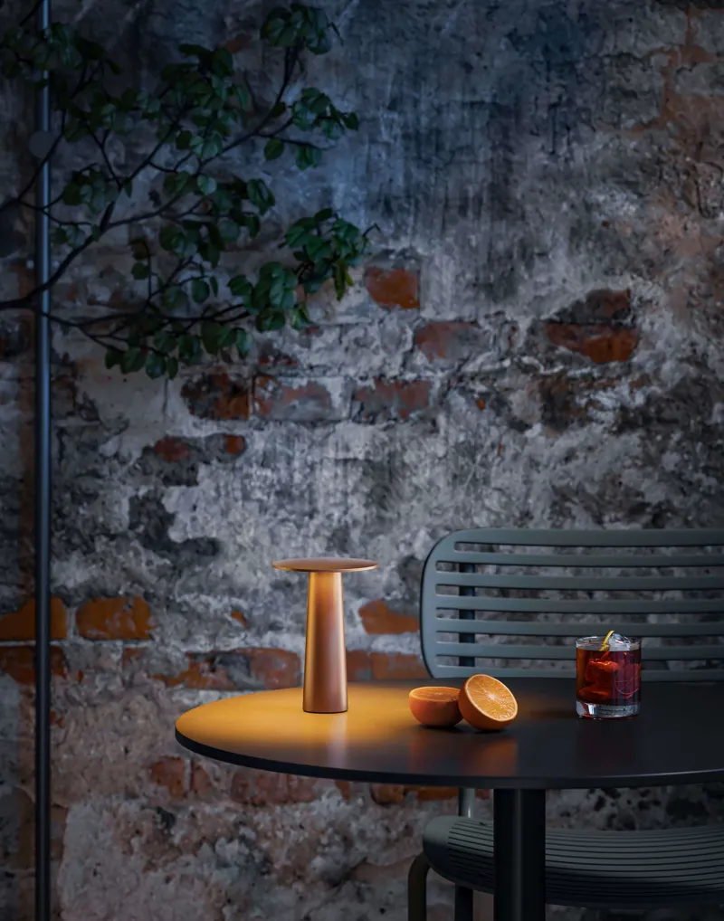 Sale Lix mini batterilampe / bordlampe, bright bronze Transportable Lamper|Lamper Til Sofabord