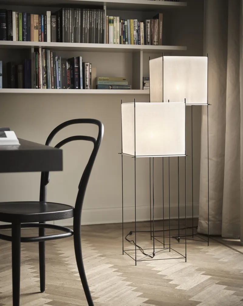Lotek gulvlampe classic, black frame Rispapir Lamper|Standerlamper
