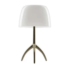 Online Lumiere Grande, hvid/pearl med dæmper Hvide Lamper|Glas Lamper
