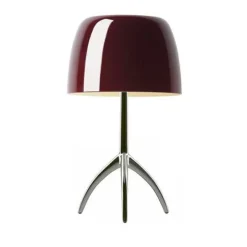 Hot Lumiere Grande, rød/alu med dæmper Glas Lamper