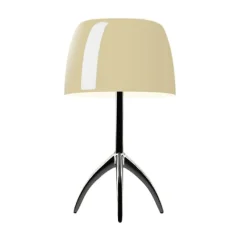 Clearance Lumiere Grande, varm hvid/sort krom med dæmper Glas Lamper|Hvide Lamper