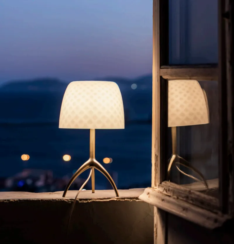 Hot Lumiere Piccola '30 års jubilæum', pastilles bordlampe on/off Hvide Lamper|Glas Lamper