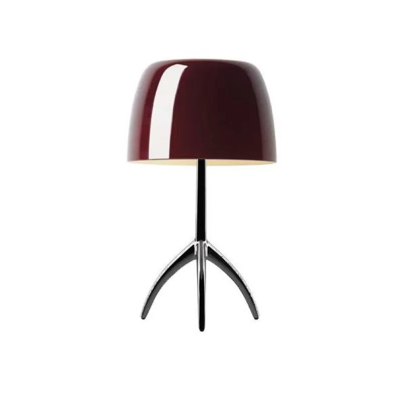 Clearance Lumiere Piccola, rød/sort krom med dæmper Glas Lamper