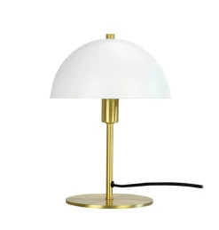 Sale Malmø bordlampe, mat hvid/messing Messinglamper|Hvide Lamper