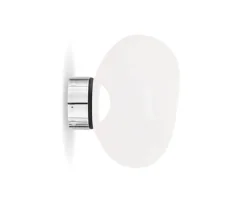 New Melt Surface mini væglampe / loftlampe, opal/sølv Hvide Lamper|Entre Lamper