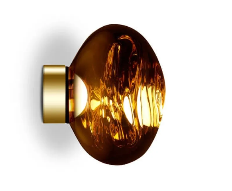 Clearance Melt Surface mini væglampe / loftlampe, guld Entre Lamper|Væglamper